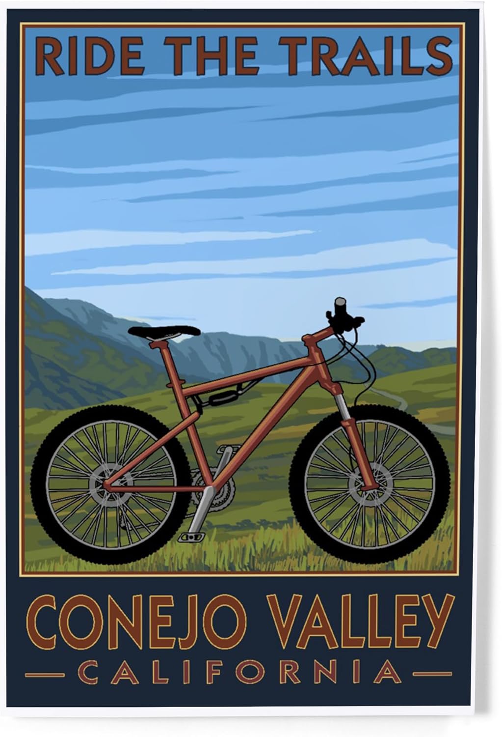 Lantern Press 8x12 Art Print Ride the Trails