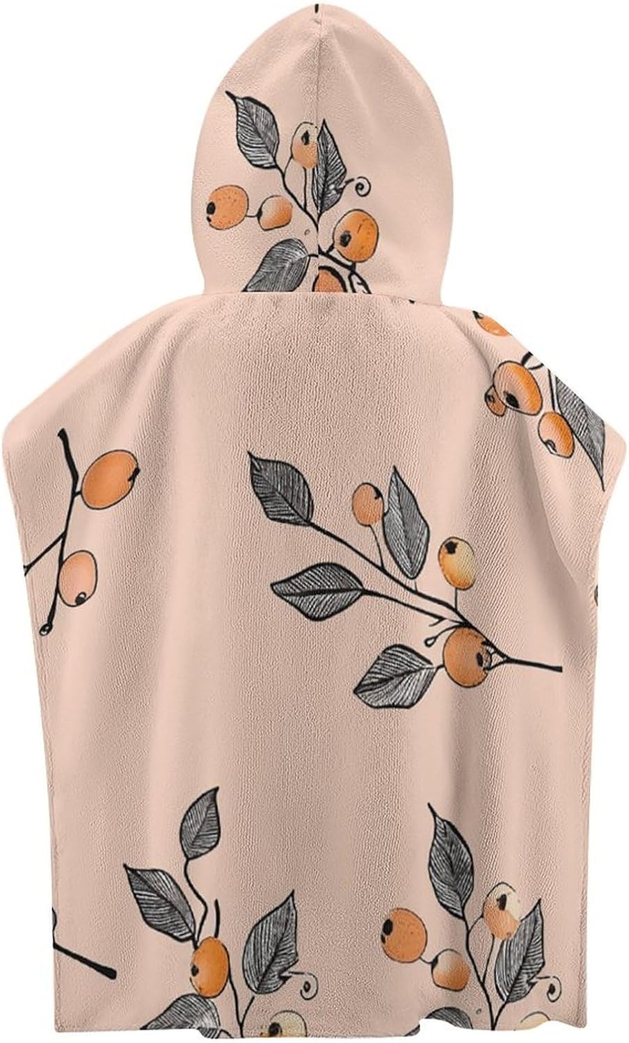 Kids Hooded Pool Towel with Soft Berries Print