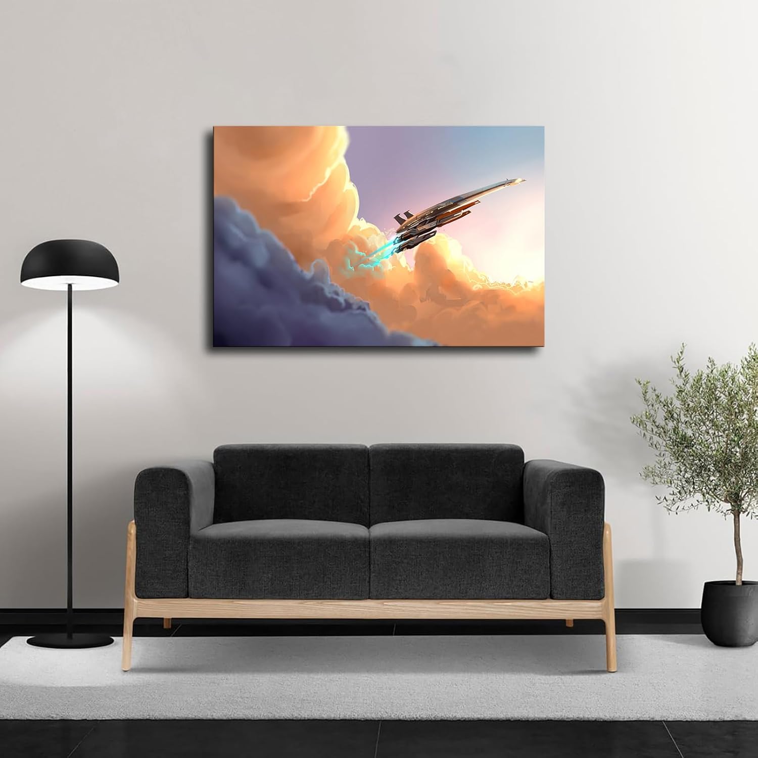 Normandy SR2-Mass Effect in The Clouds Canvas Poster