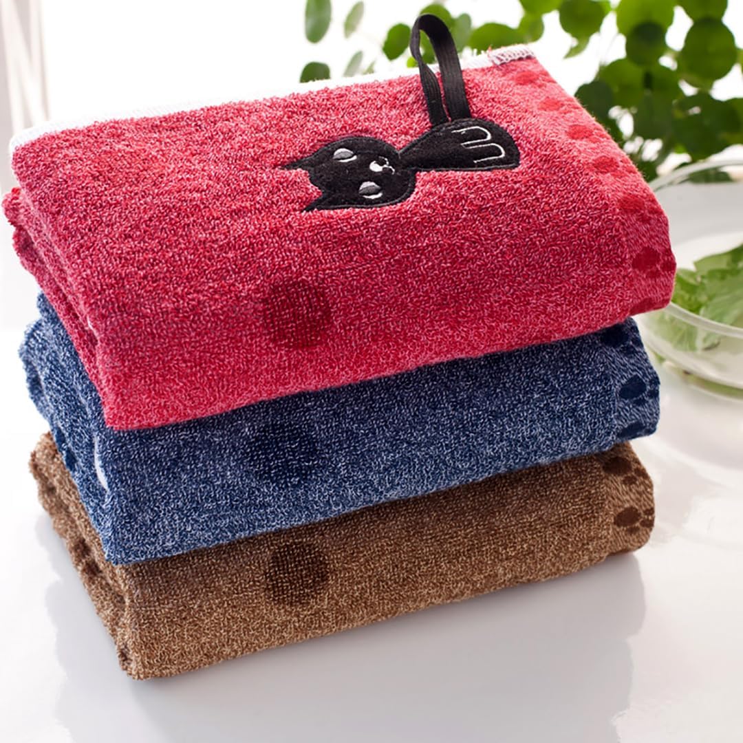 Kissvian 3 Pack Cute Kitten Themed Hand Towels