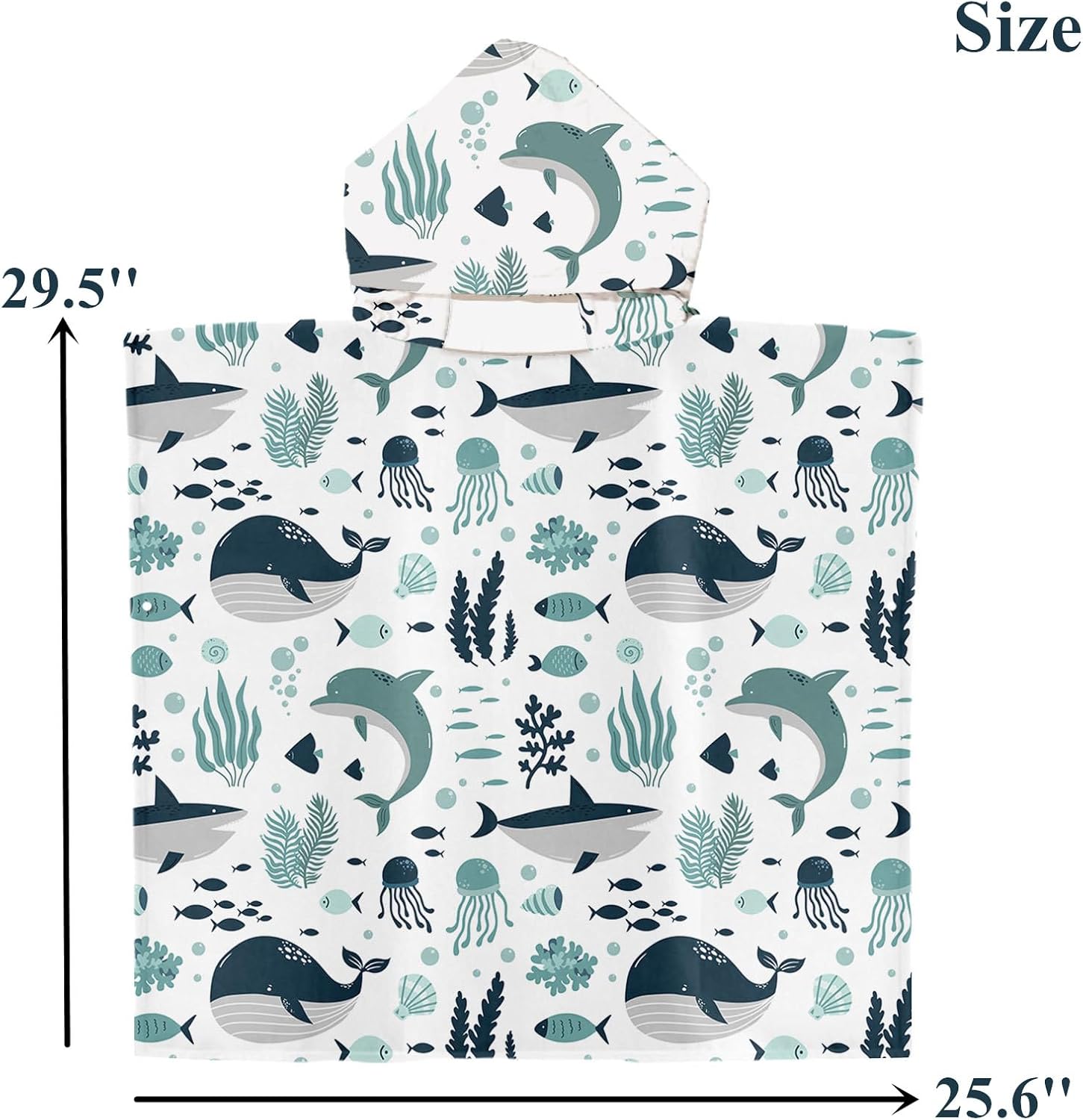 Irisbell Kids Hooded Beach Towel with Cartoon Design
