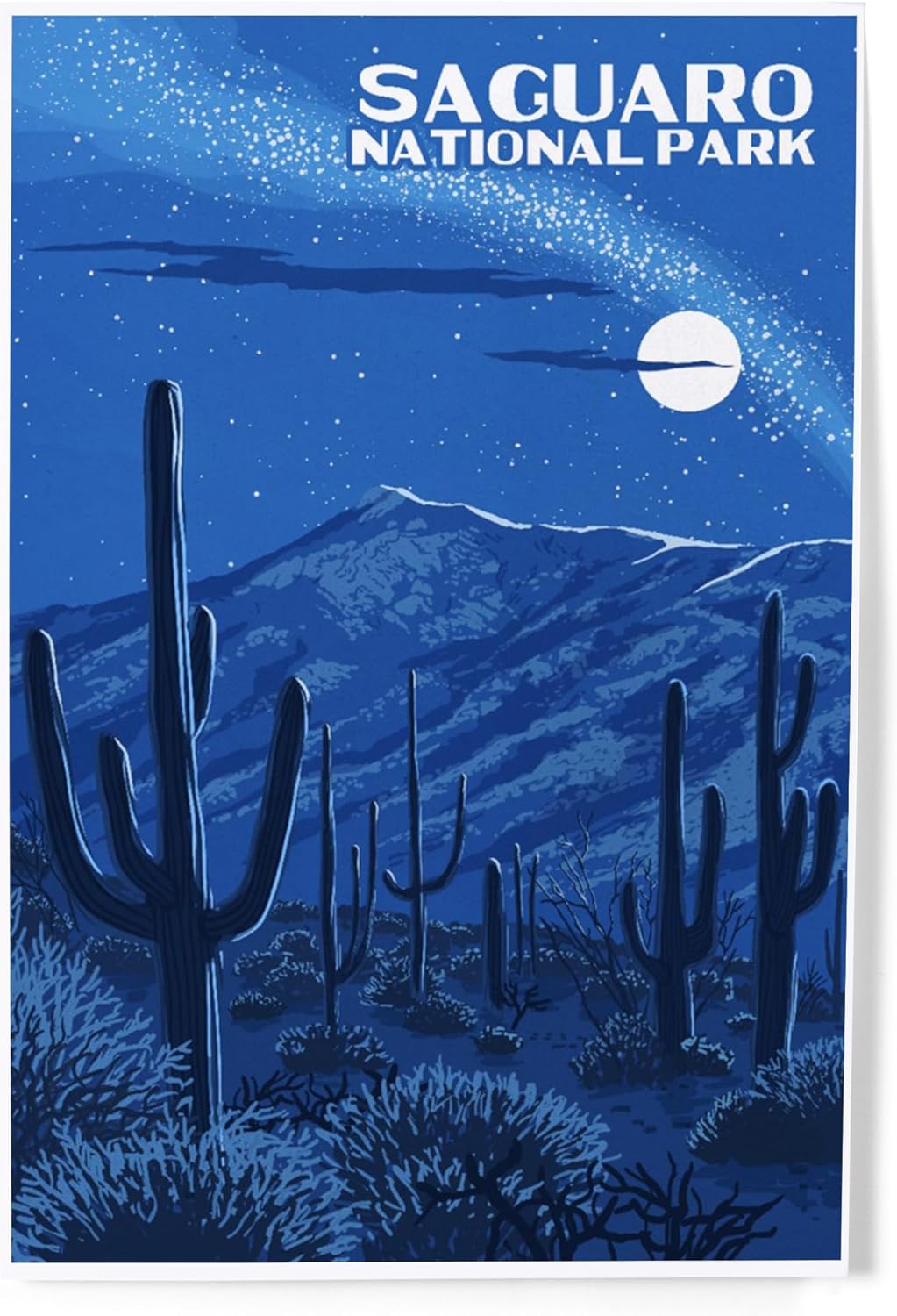 Lantern Press 8x12 Inch Night Sky Art Print Wall Decor