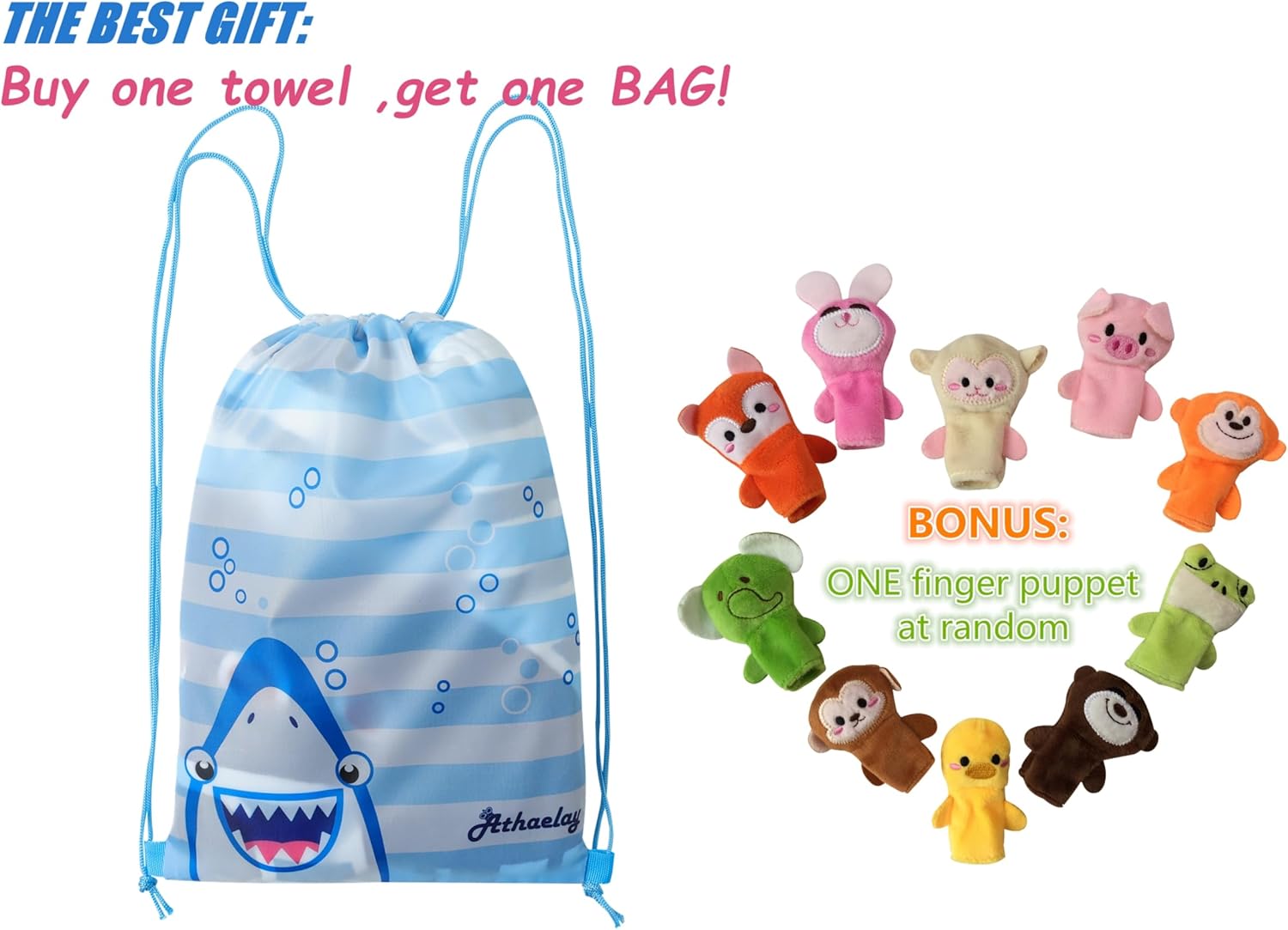 Athaelay Hooded Bath Towel for Kids 0-4 Years 1
