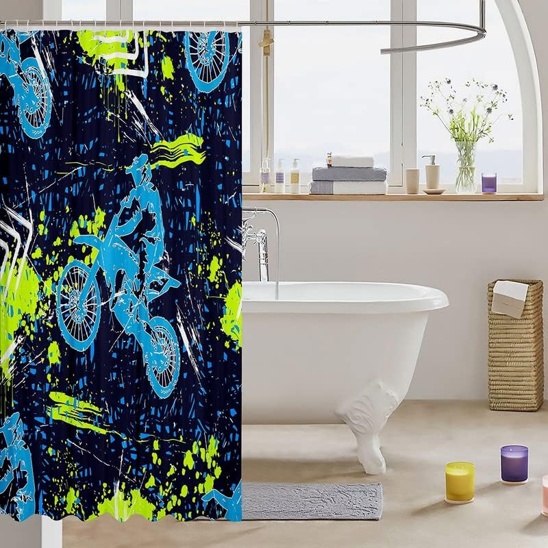 Feelyou Dirt Bike Kids Shower Curtain