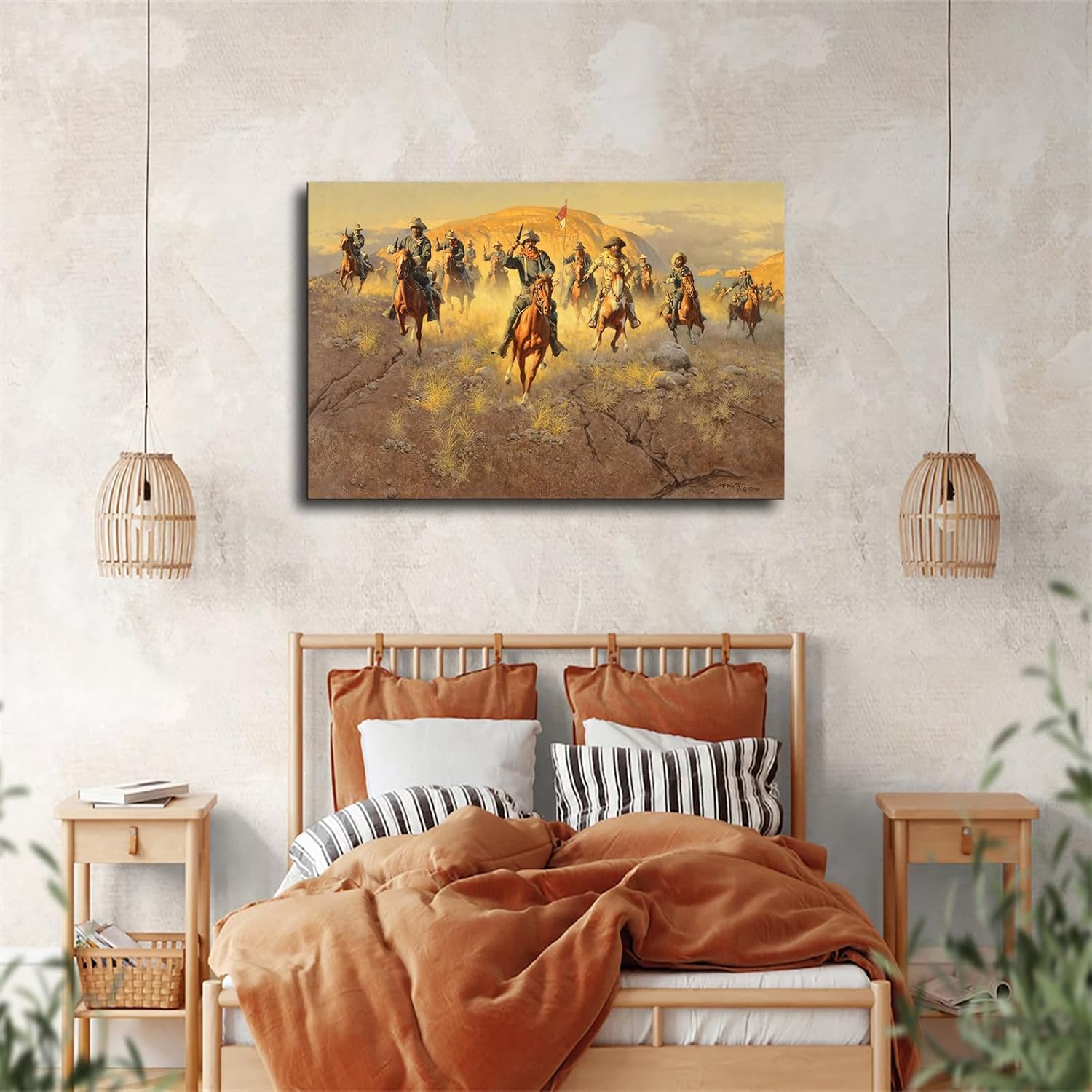 Buffalo Soldiers Framed Canvas Wall Art Poster