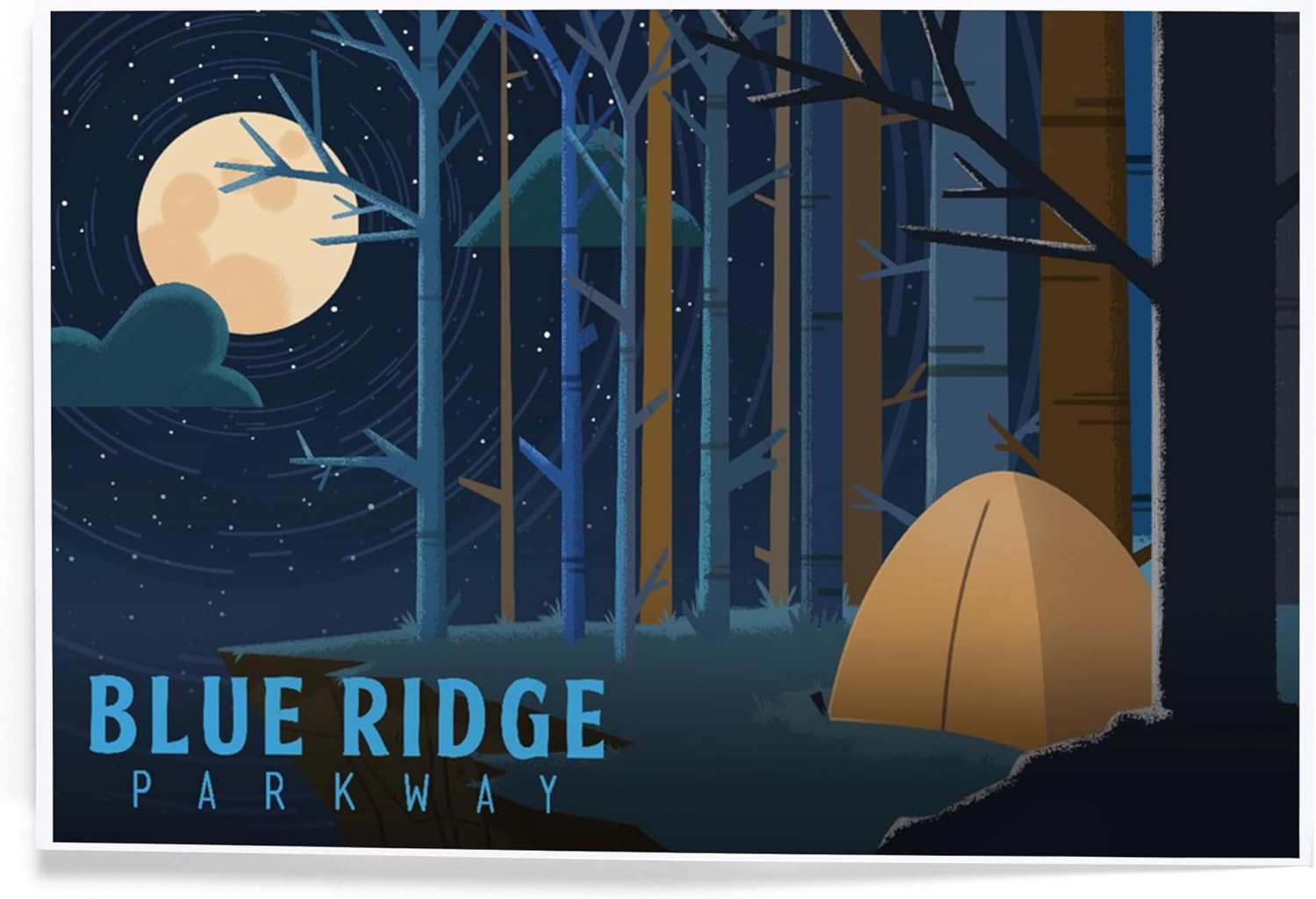 Lantern Press 8x12 Art Print Blue Ridge Parkway