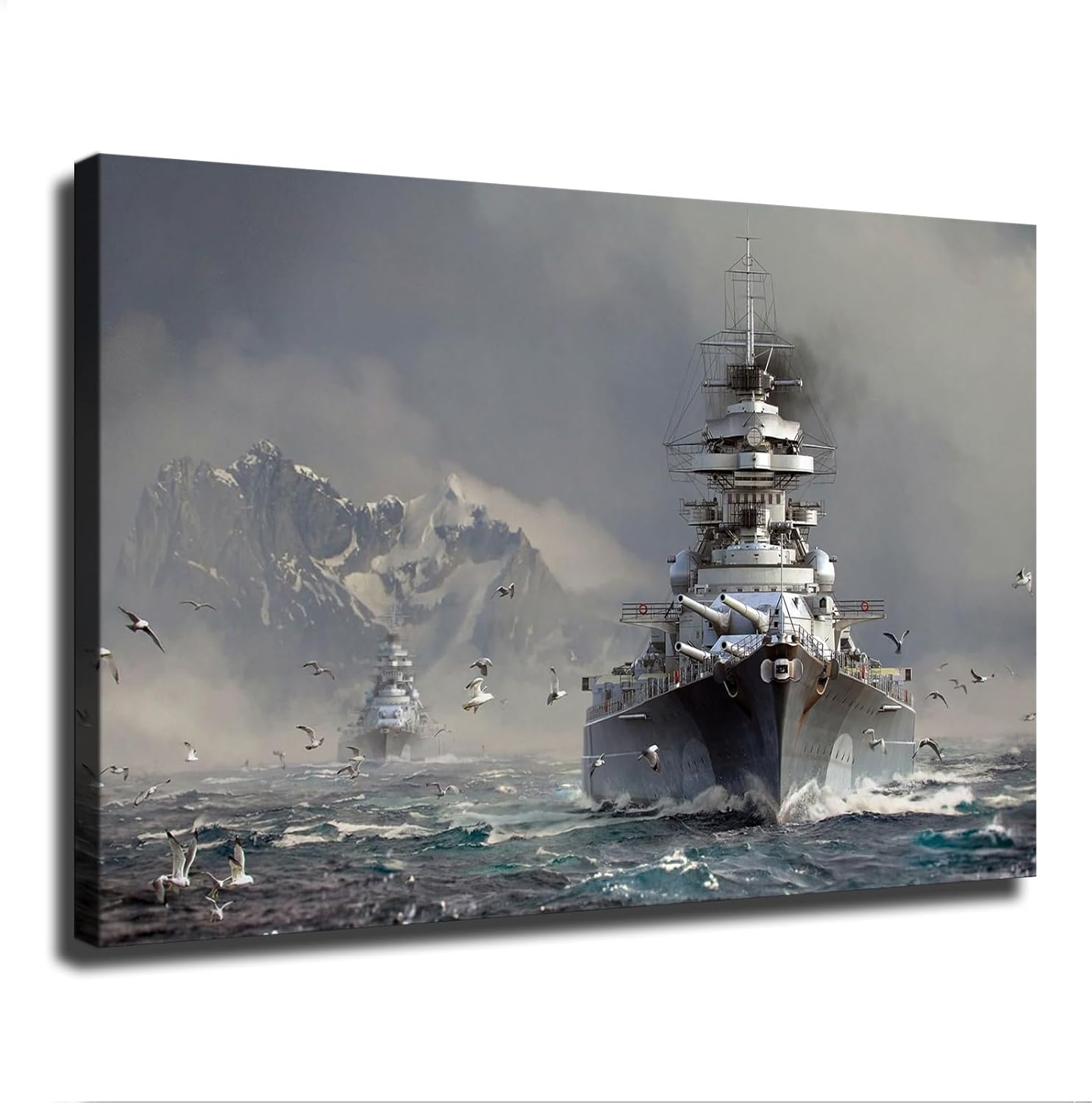 Bismarck Battleship Canvas Wall Art Poster Print