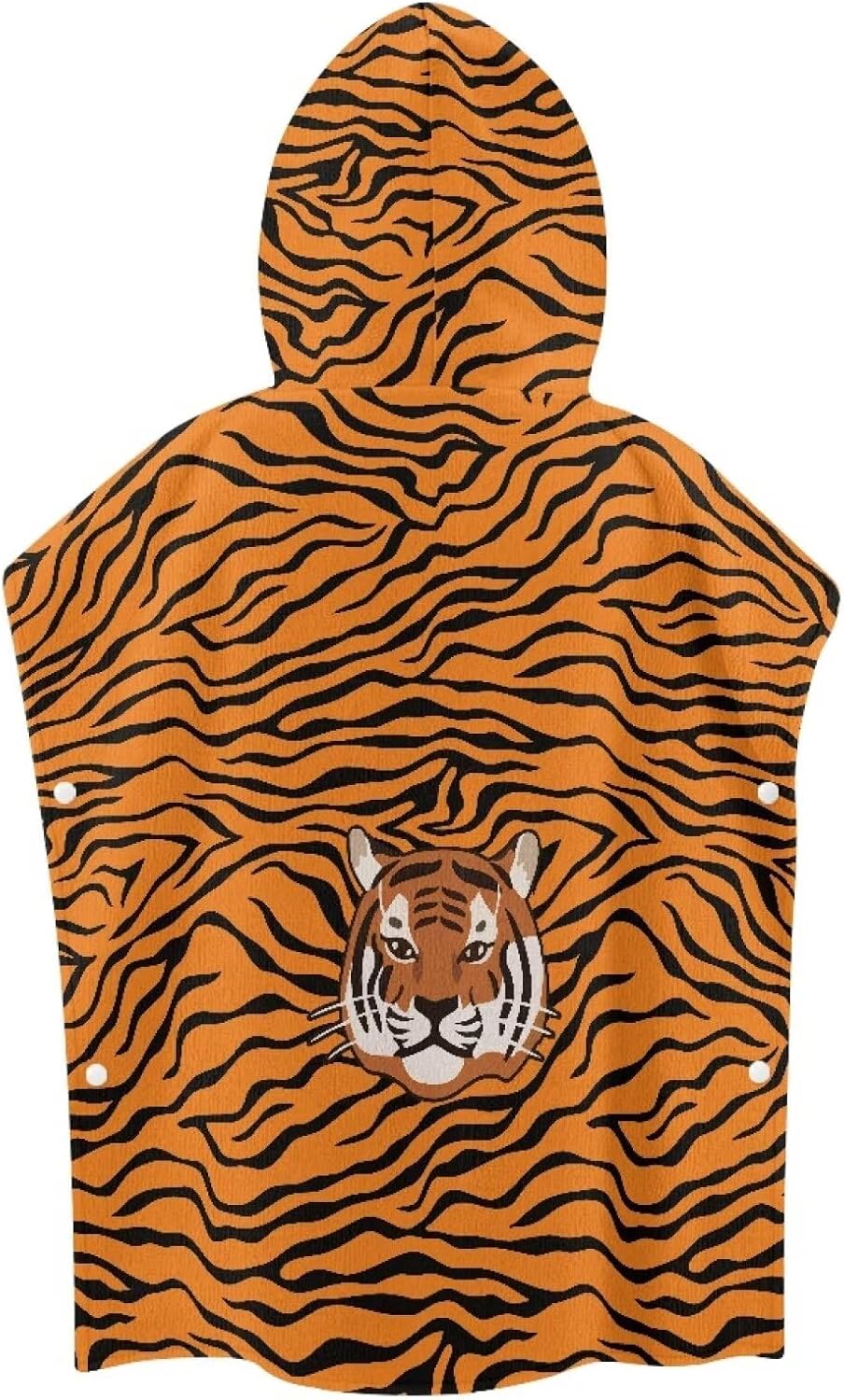 Tiger Stripe Kids Hooded Bath Towel Poncho Large