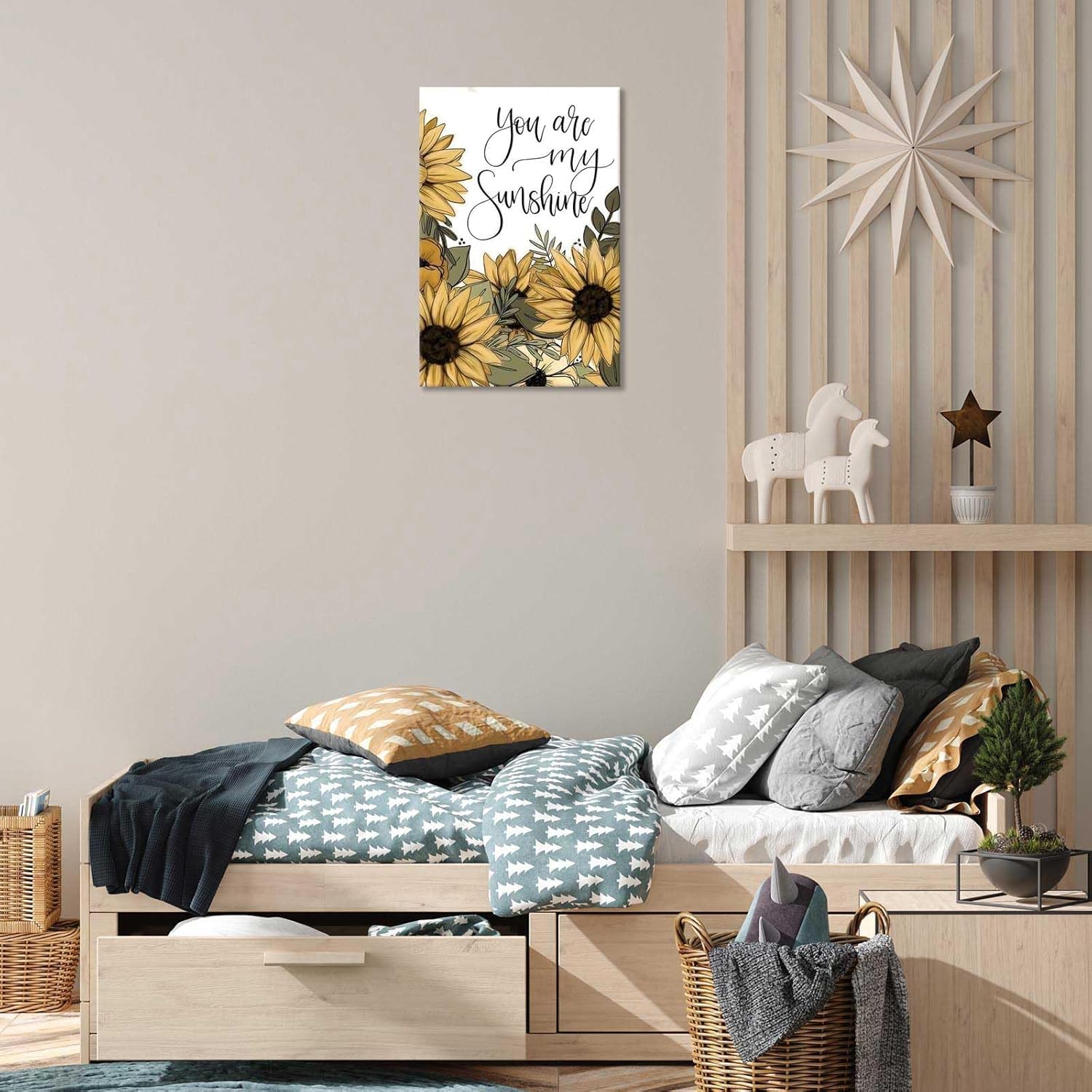 Sunflower Motivational Poster You Are My Sunshine 16x24 Framed Wall Art