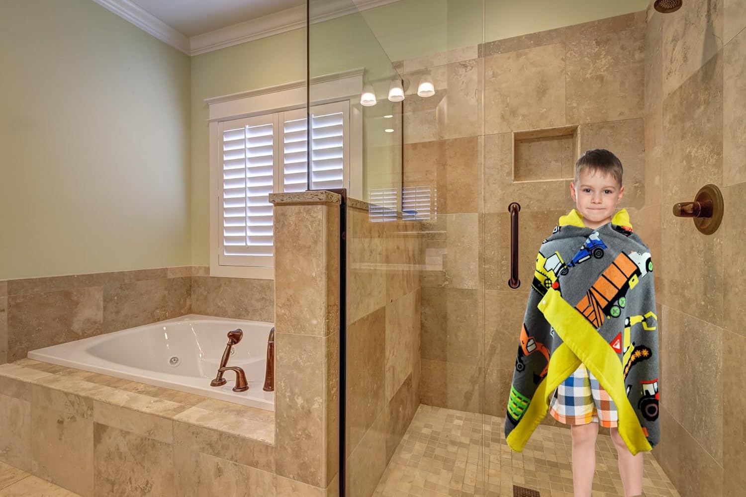 Hooded Bath Towel for Kids - Large 50x30 Cotton Soft with Hood