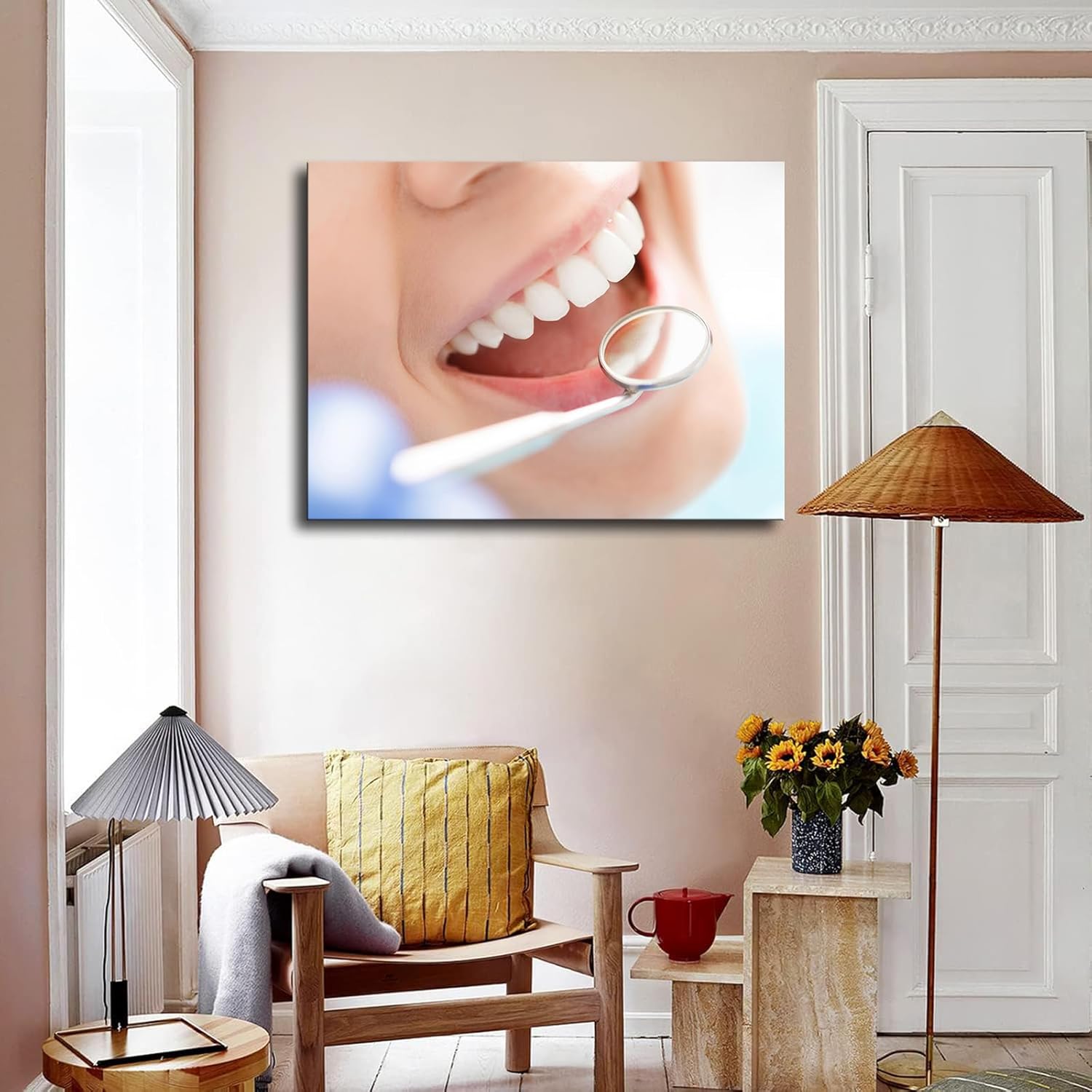 Dental Clinic Tools Orthodontic Poster Canvas Wall Art Print 24x32 Inch Unframed