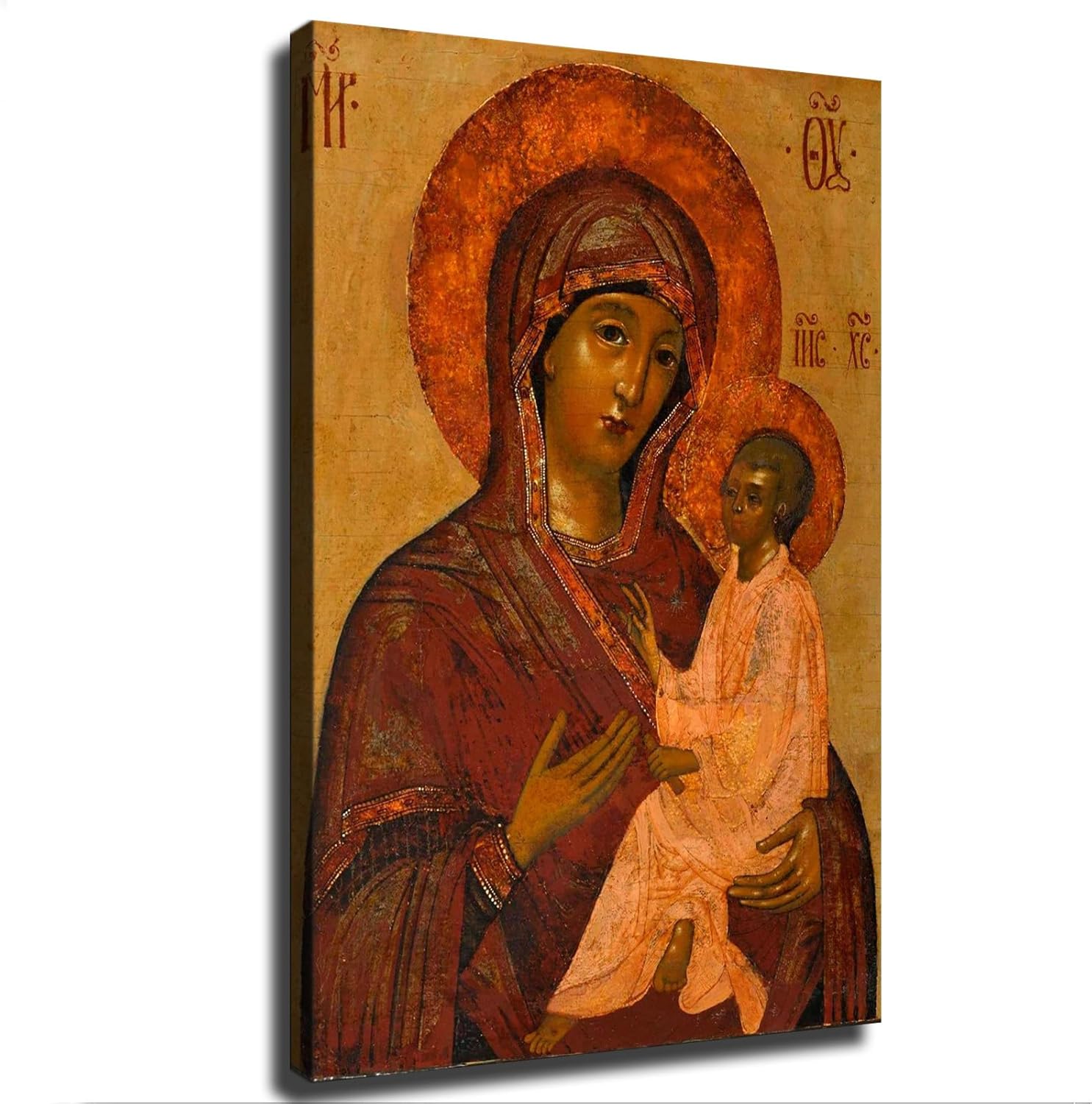Our Lady Madonna and Child Orthodox Icon Canvas Poster Wall Art Print