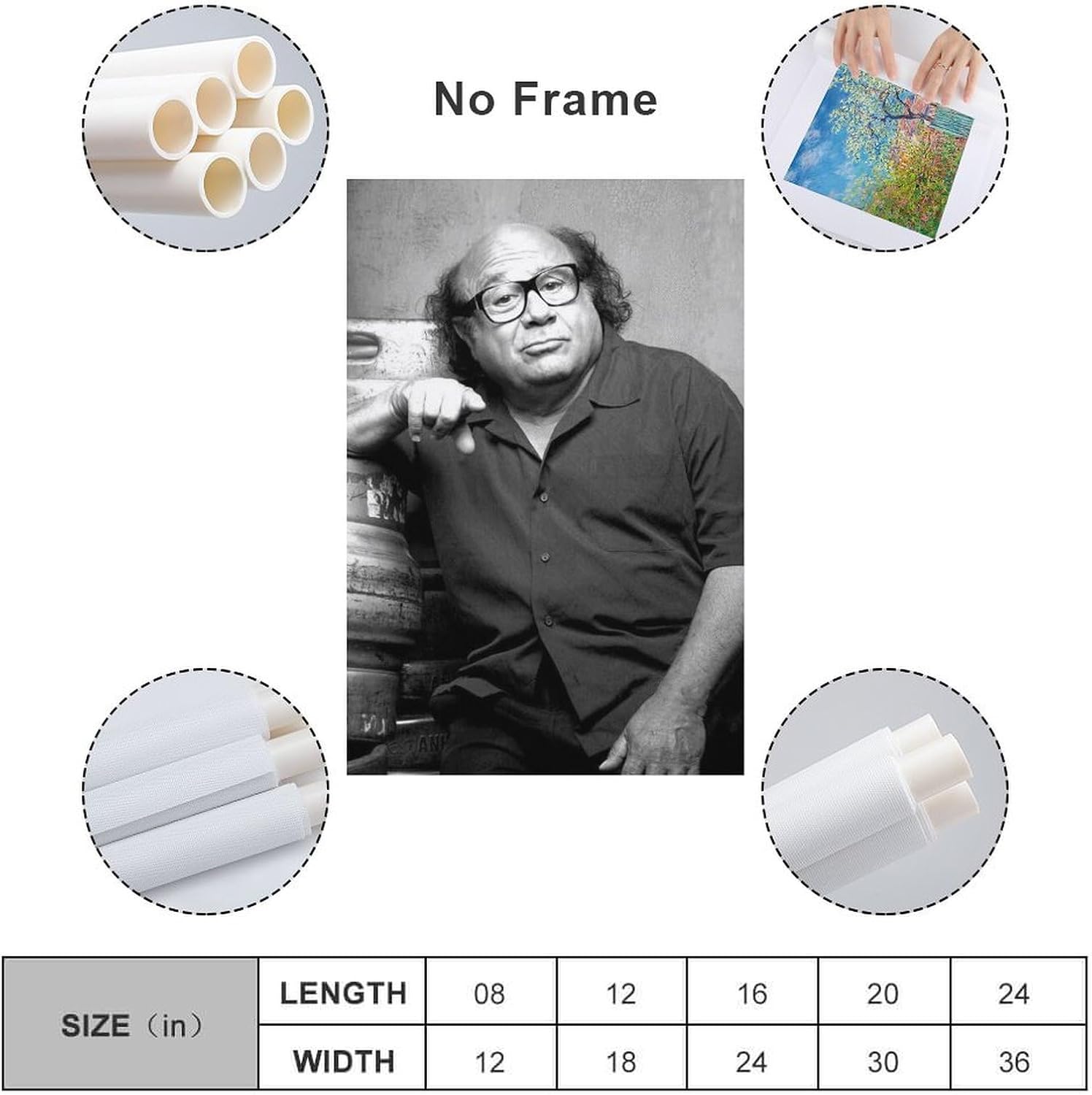 Danny DeVito Actor Poster 12x18 Inch Unframed Wall Art