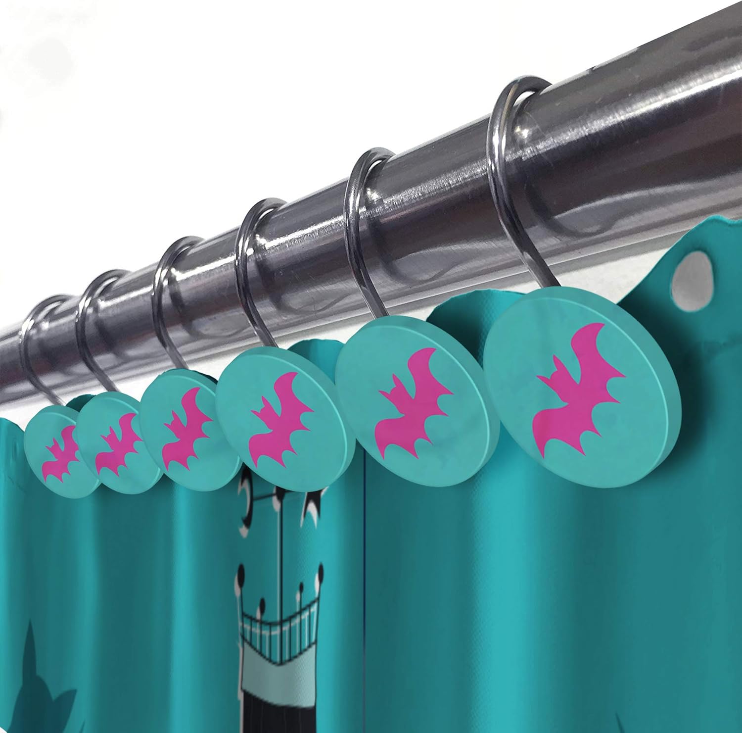 Disney Vampirina Shower Curtain and Hook Set for Kids