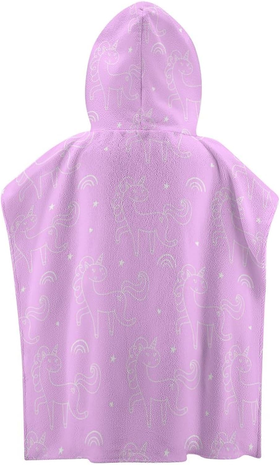 Custom Pink Flower Unicorn Kids Hooded Bath Towel Personalized Name