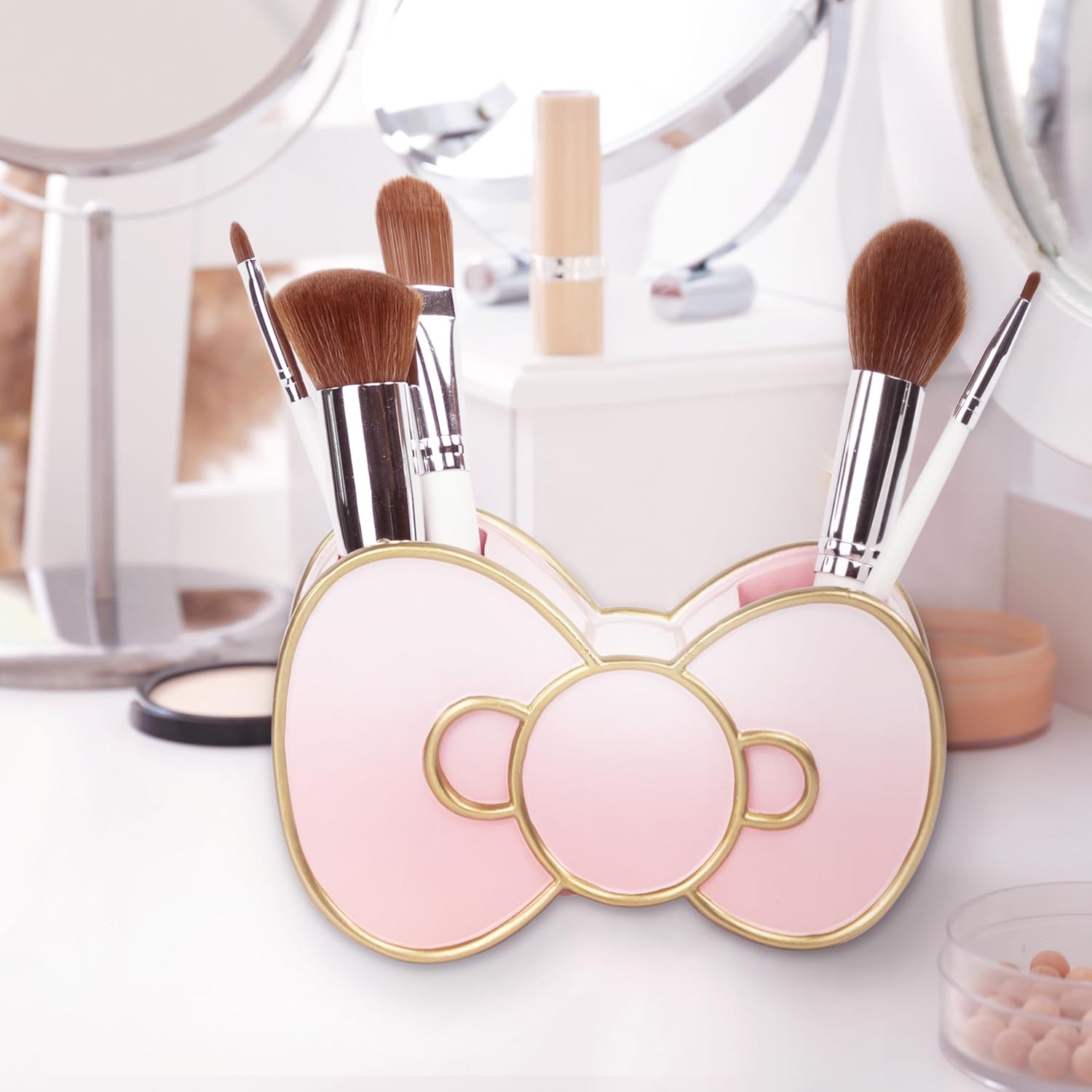 Jay Franco Hello Kitty Bow Toothbrush Holder - Pink Resin Pencil Holder