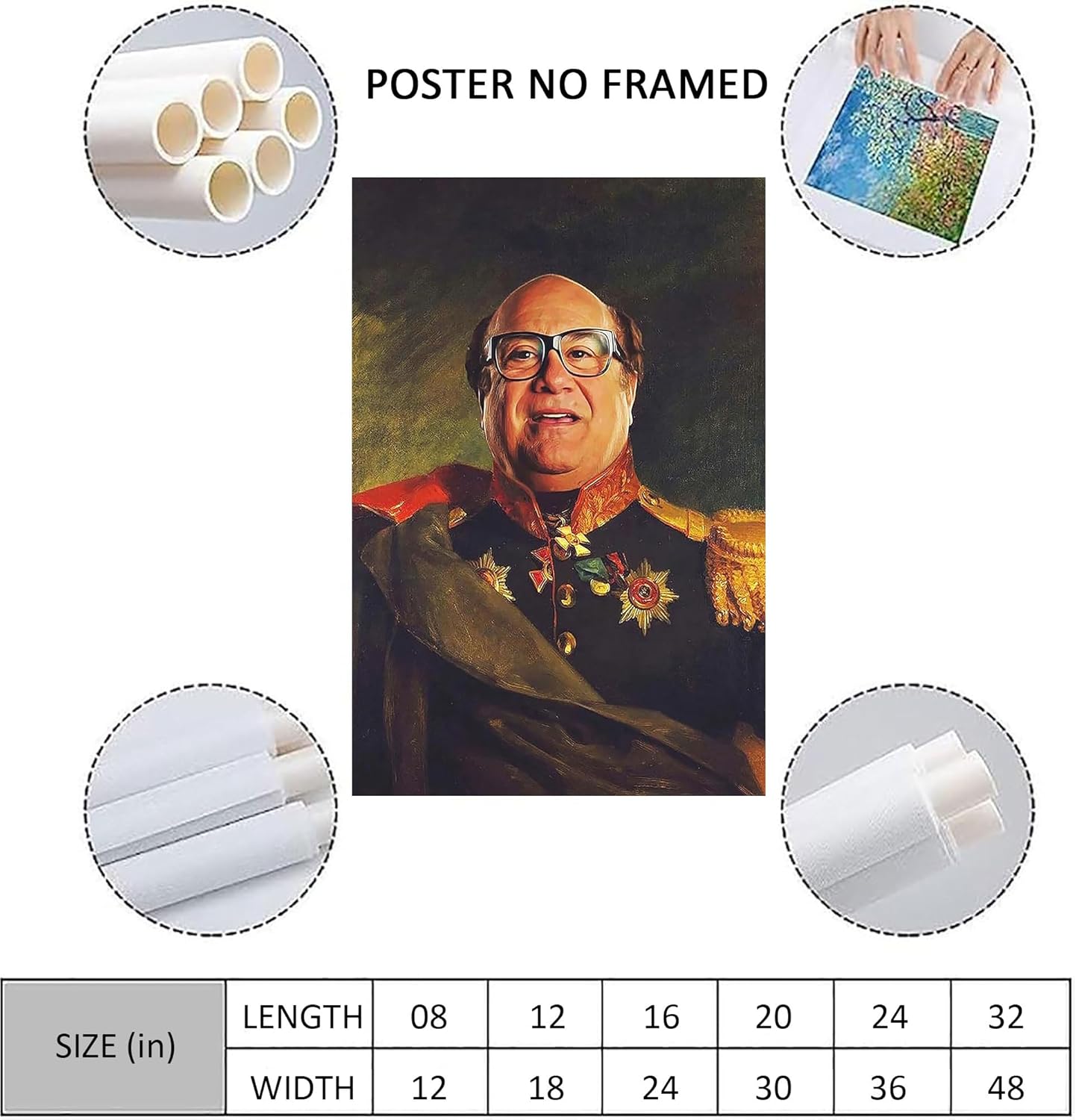 Danny Devito Art Print 24x36 Inch Unframed Poster