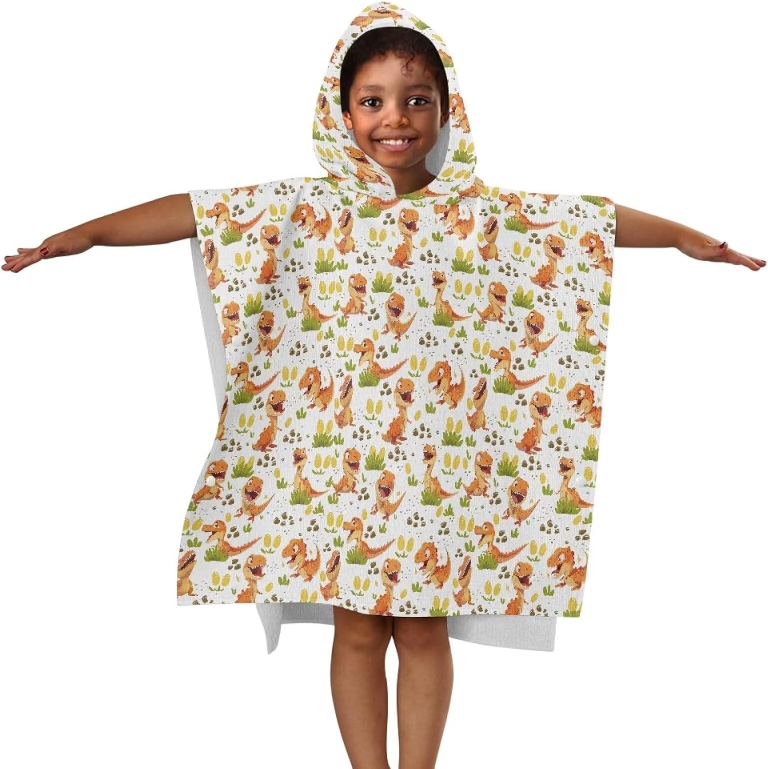 Multi Cute Dinosaur Kids Bath Towel Hooded Cape