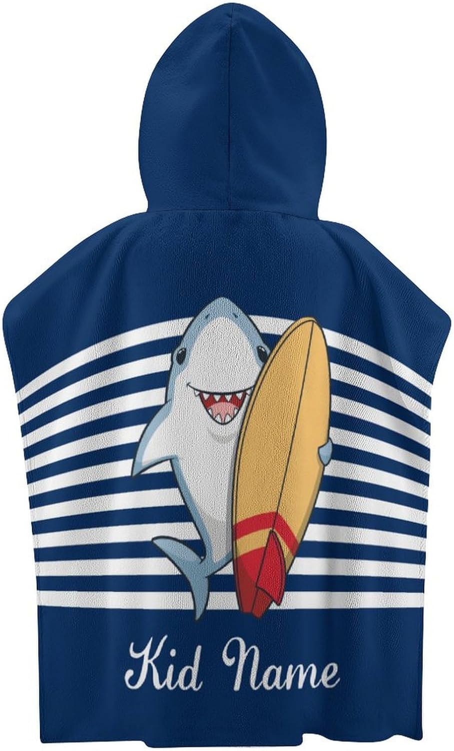 Custom Kids Beach Towel with Hood and Stripes