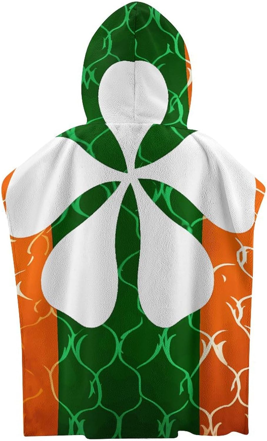 Kids Hooded Beach Towel with Leaf Print