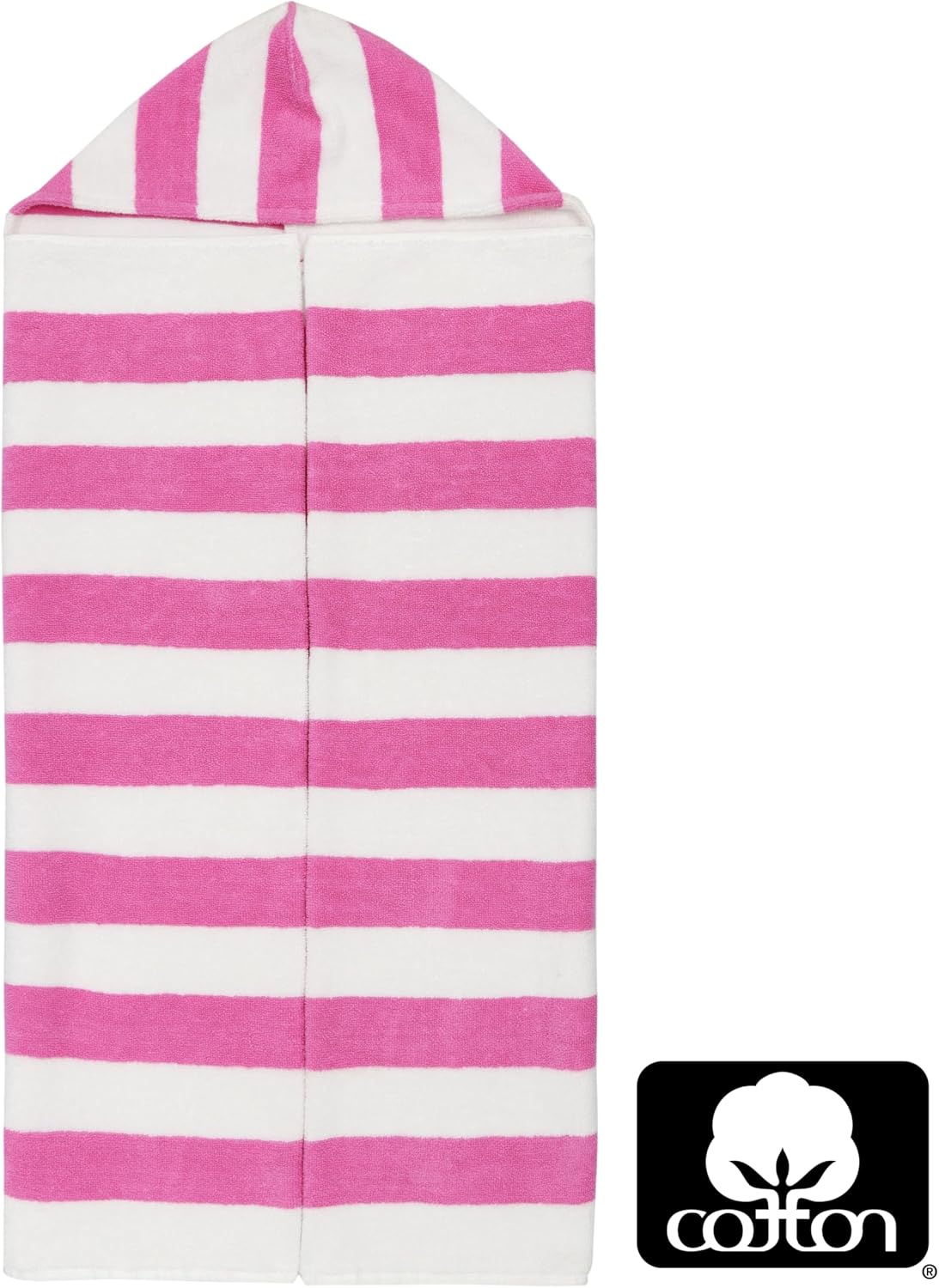 Original Kids Hooded Bath Towel Wrap - 30x60 Cabana Stripe Pink