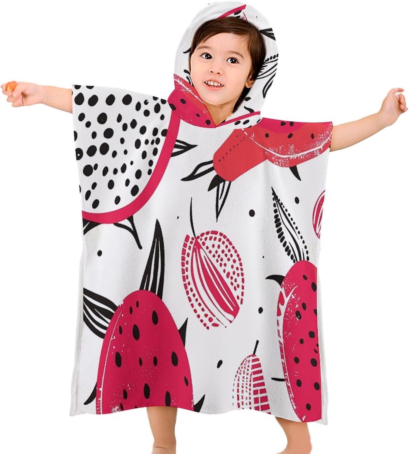 YTDRZ Dragon Fruit Pattern Kids Hooded Towel