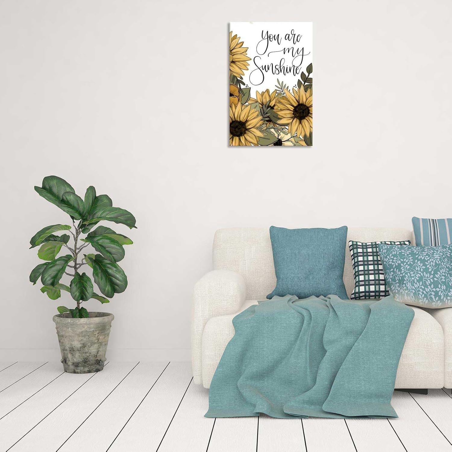 Sunflower Motivational Poster You Are My Sunshine 16x24 Framed Wall Art