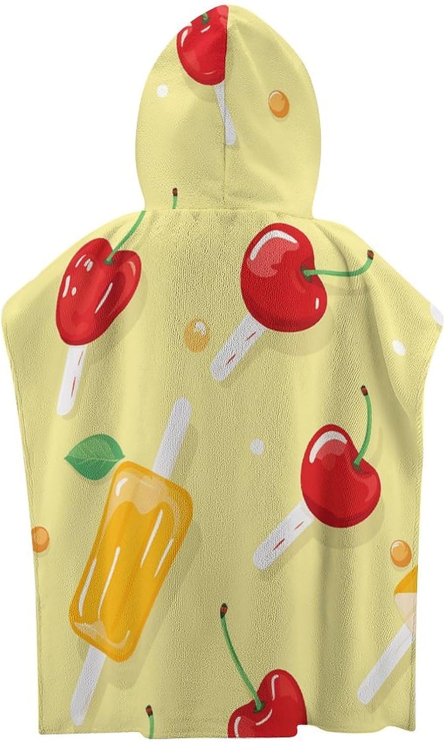 Kids Bath Towel with Hood Summer Fruit Pattern