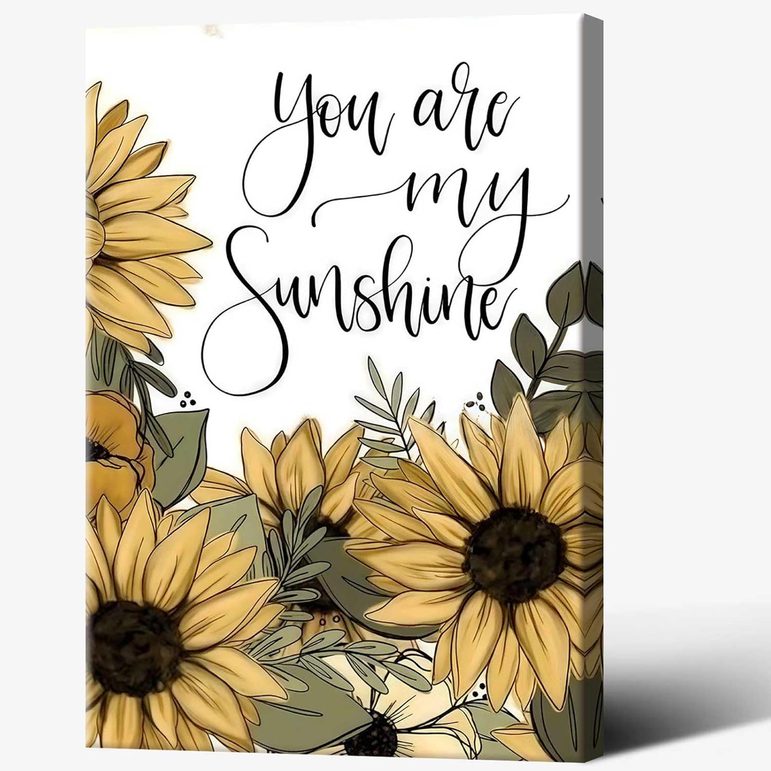 Sunflower Motivational Poster You Are My Sunshine 16x24 Framed Wall Art