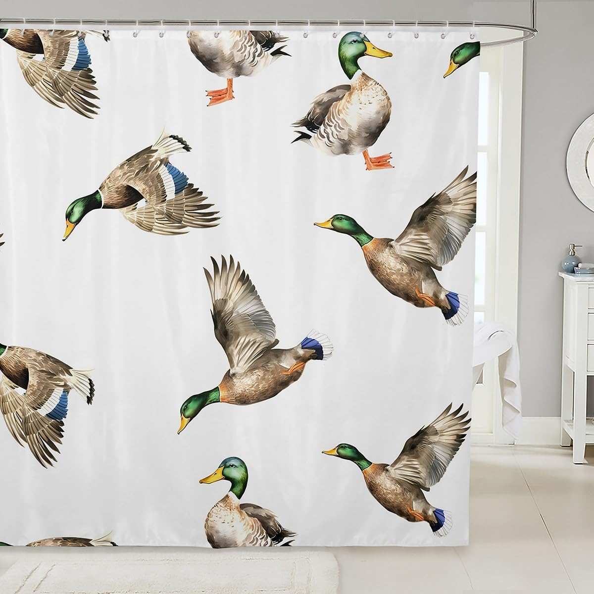 Feelyou Wild Animal Shower Curtain Set 72x72 for Kids