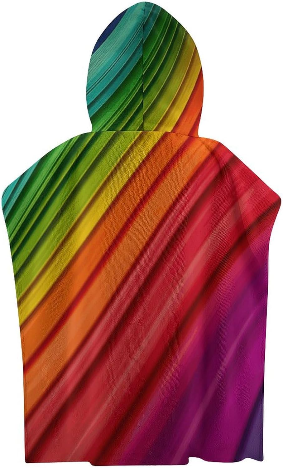 Kids Hooded Bath Towel with Rainbow Stripes