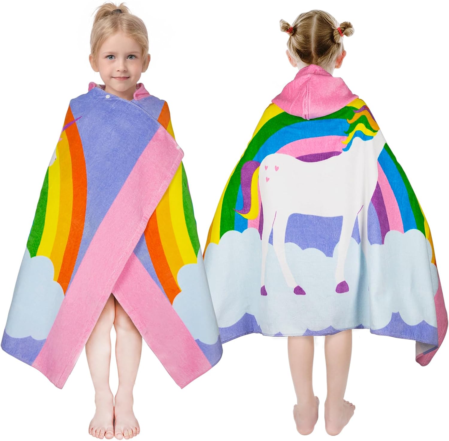Kids Hooded Bath Towel - Soft Thick 100 Cotton