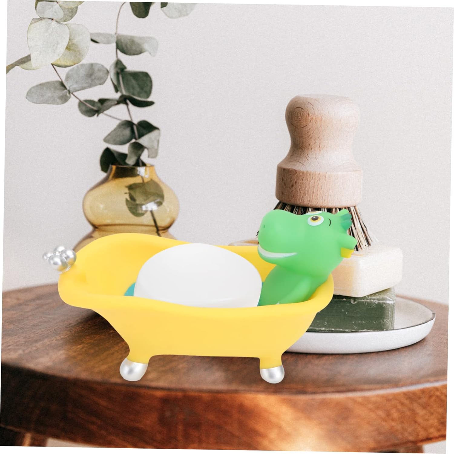 Luxshiny Dinosaur Soap Dish for Kids
