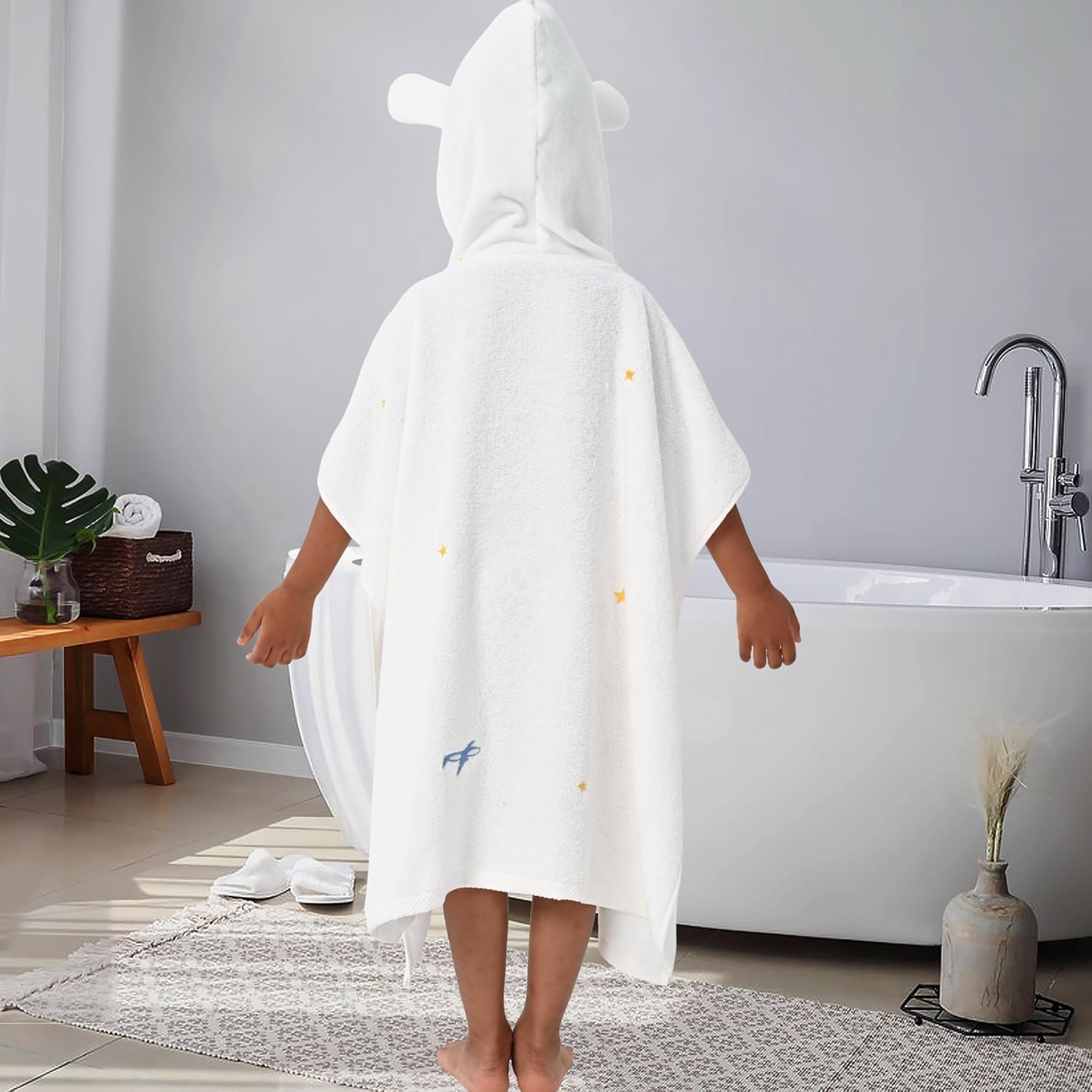 VOOVA MOVAS White Toddler Towel Set with Hood - 3-6 Years