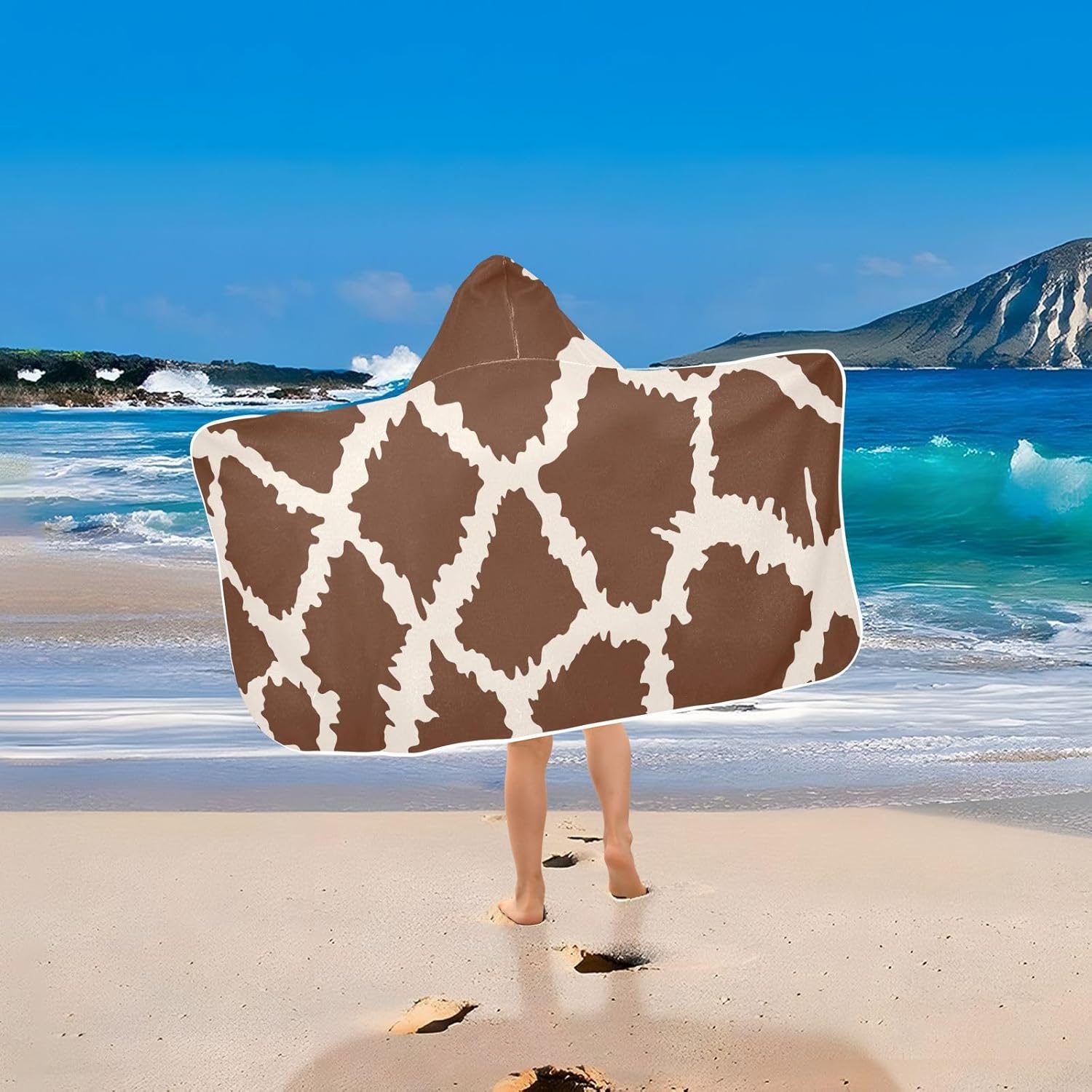 Susiyo Kids Hooded Bath Towel Giraffe Skin 235x50 Inch