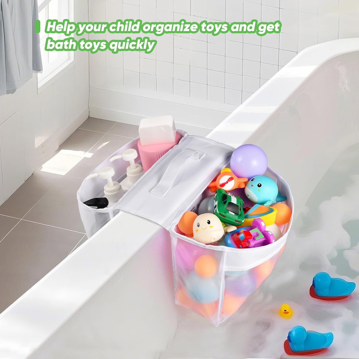 DragoBud Saddle Shape Bath Toy Organizer 2 Compartments