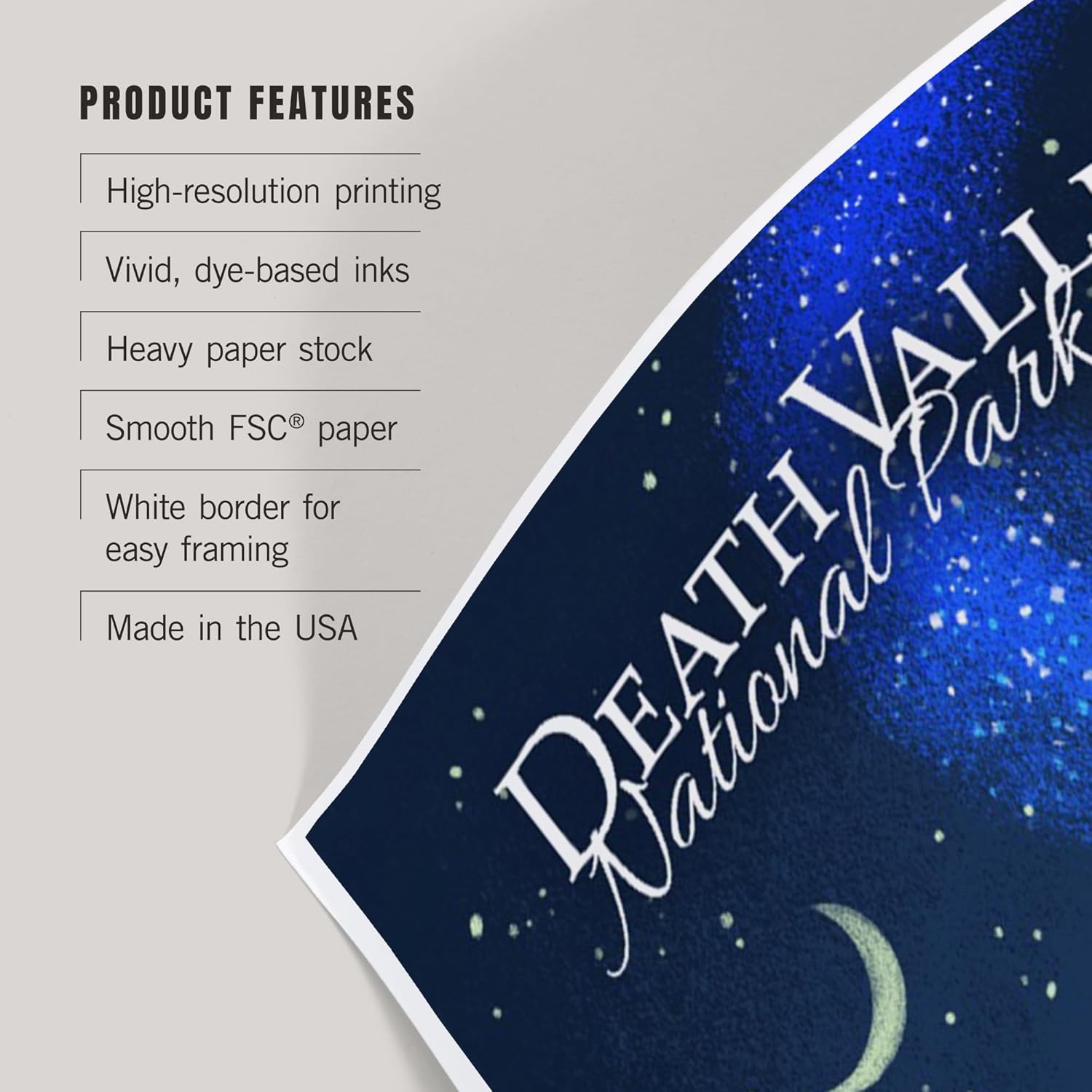 Lantern Press 8x12 Art Print of Death Valley Night Sky