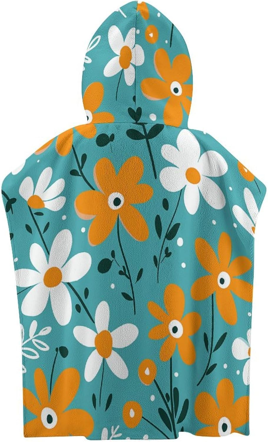 Kids Hooded Bath Towel with Hand Drawn Doodles