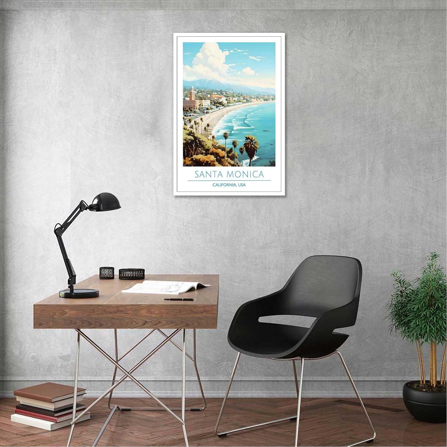 Santa Monica Coast Poster 24x36in Unframed