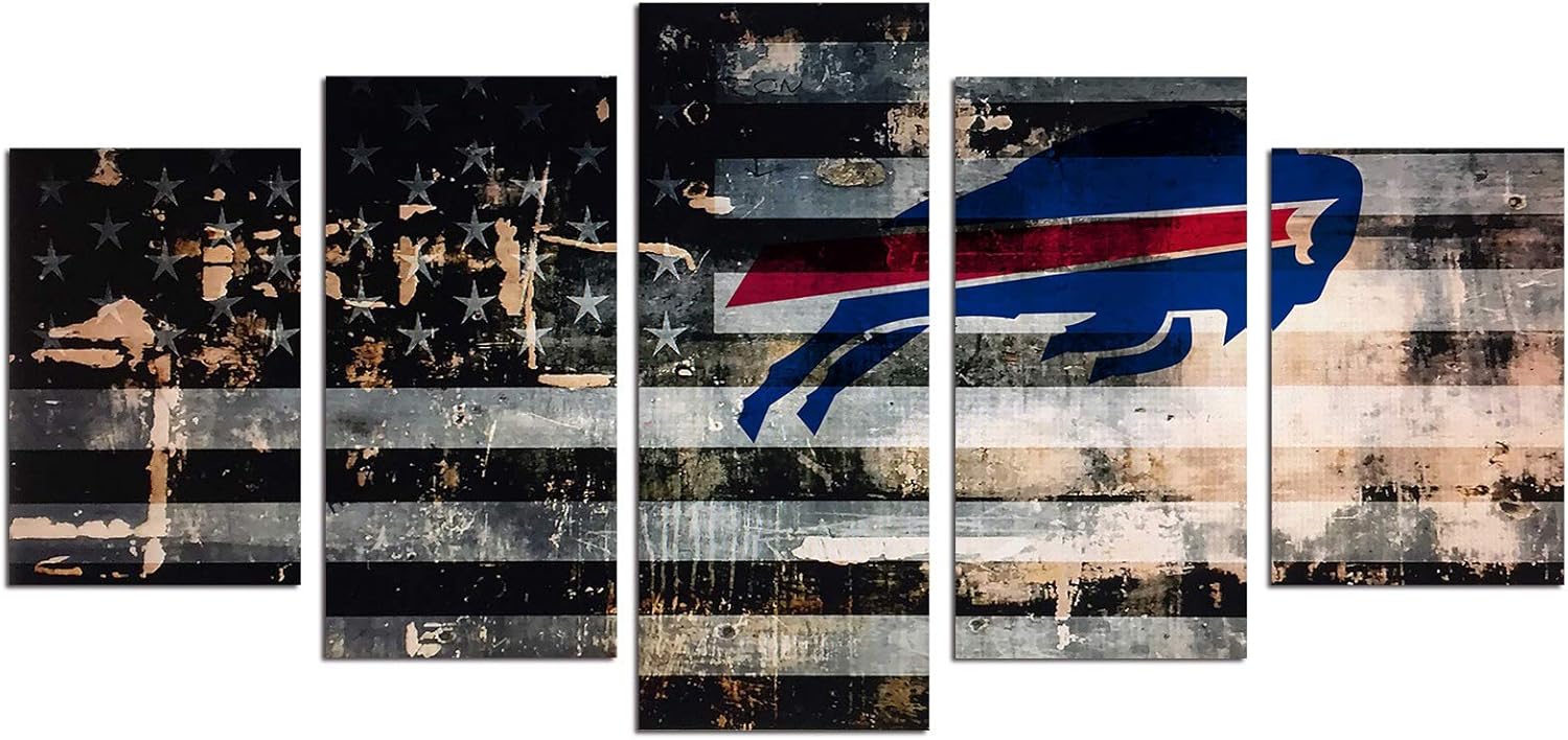 Buffalo City Bills Football Poster Canvas Wall Art
