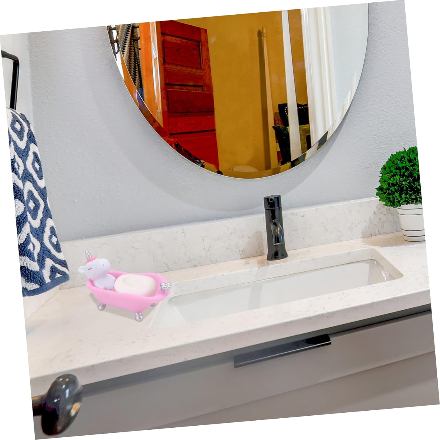 1Pc Adorable Unicorn Soap Holder Cartoon Design