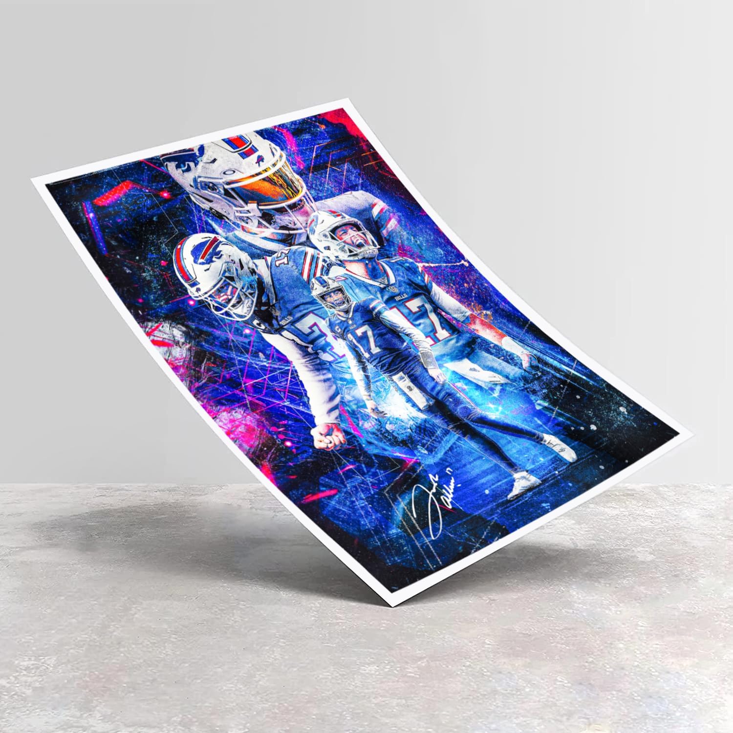 PixelTide Josh Allen Poster Unframed 12x18 Inches