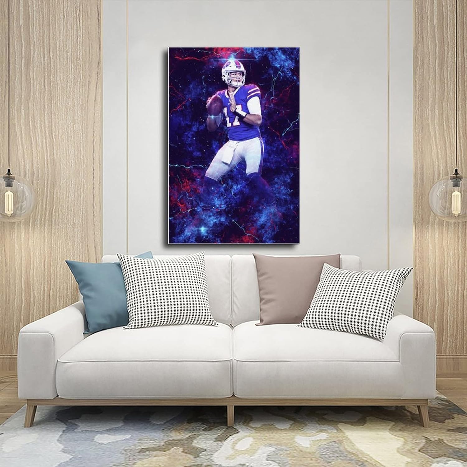 SHISHEN Josh Allen Football Art Poster 12x18 Inch