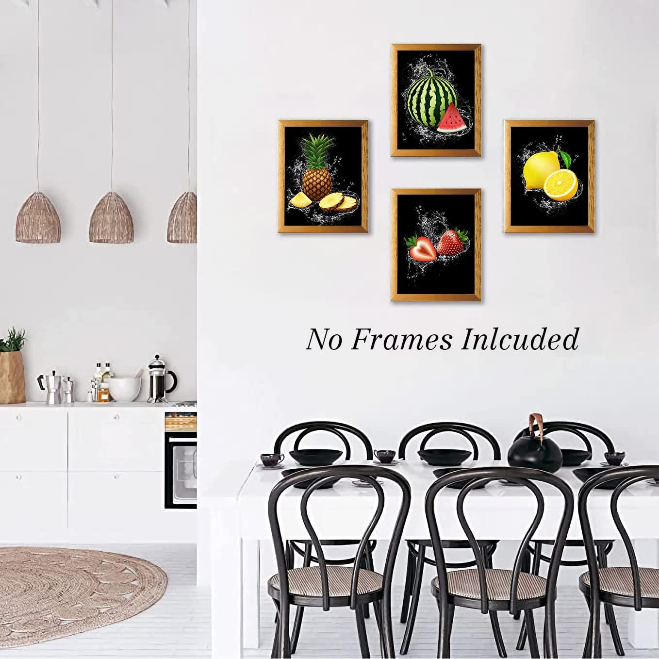 Modern Fruit Wall Art Decor Set of 6