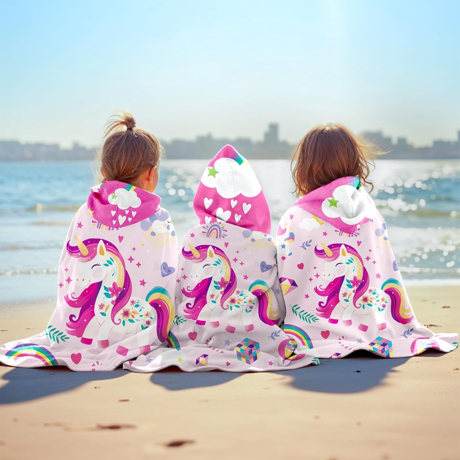 Kids Bath Towels with Hood for Girls and Boys