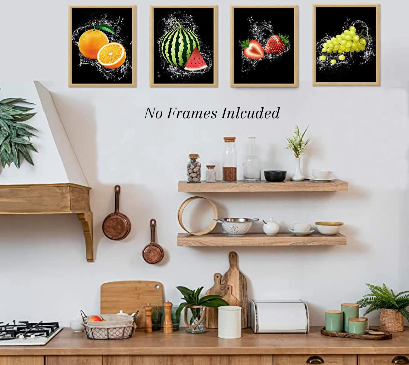 Modern Fruit Wall Art Decor Set of 6