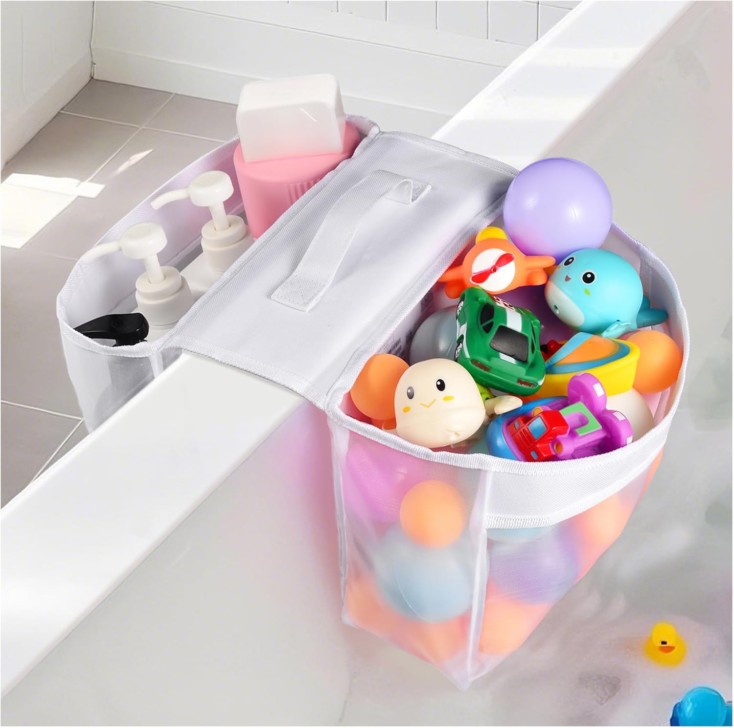 DragoBud Saddle Shape Bath Toy Organizer 2 Compartments