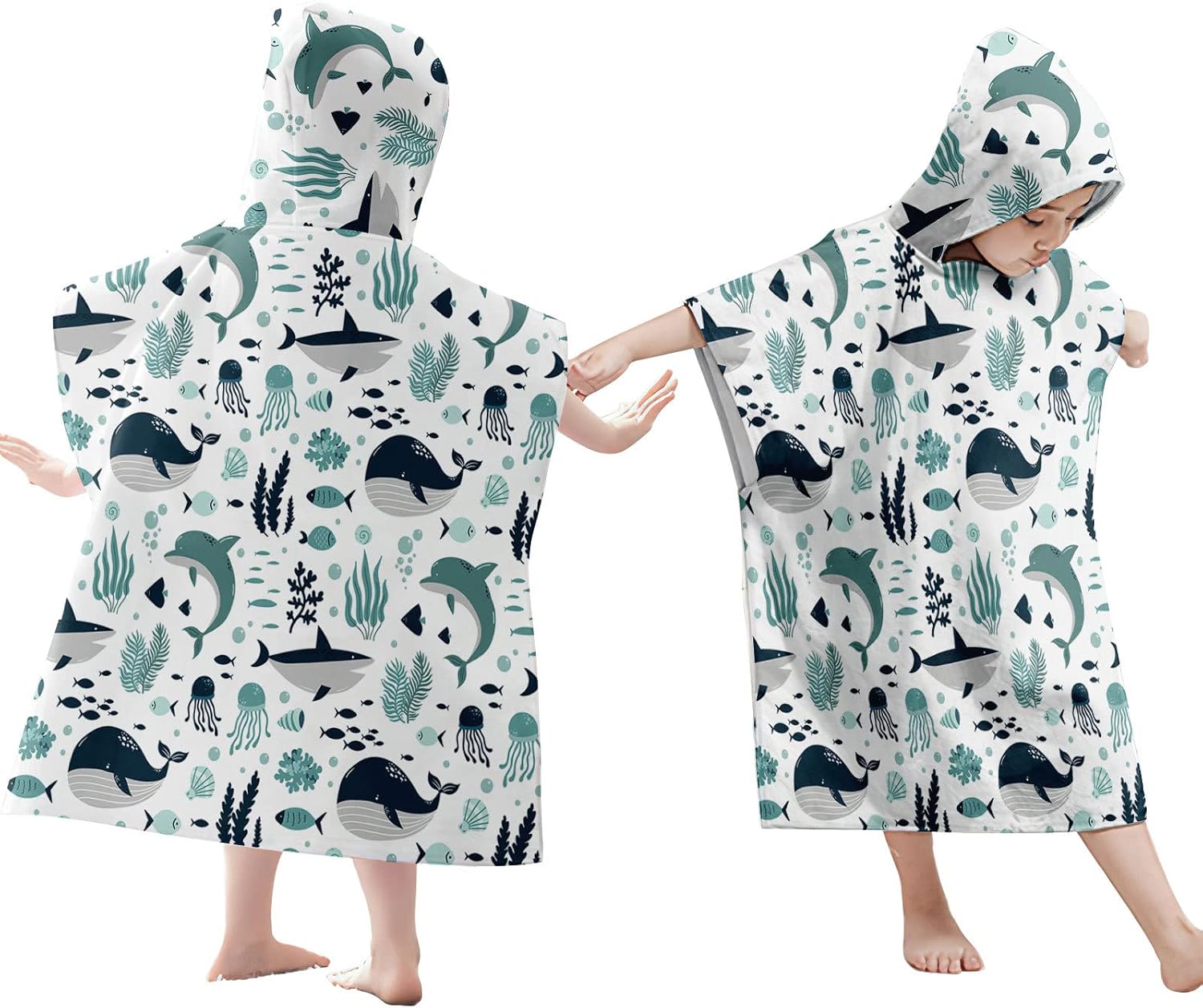 Irisbell Kids Hooded Beach Towel with Cartoon Design