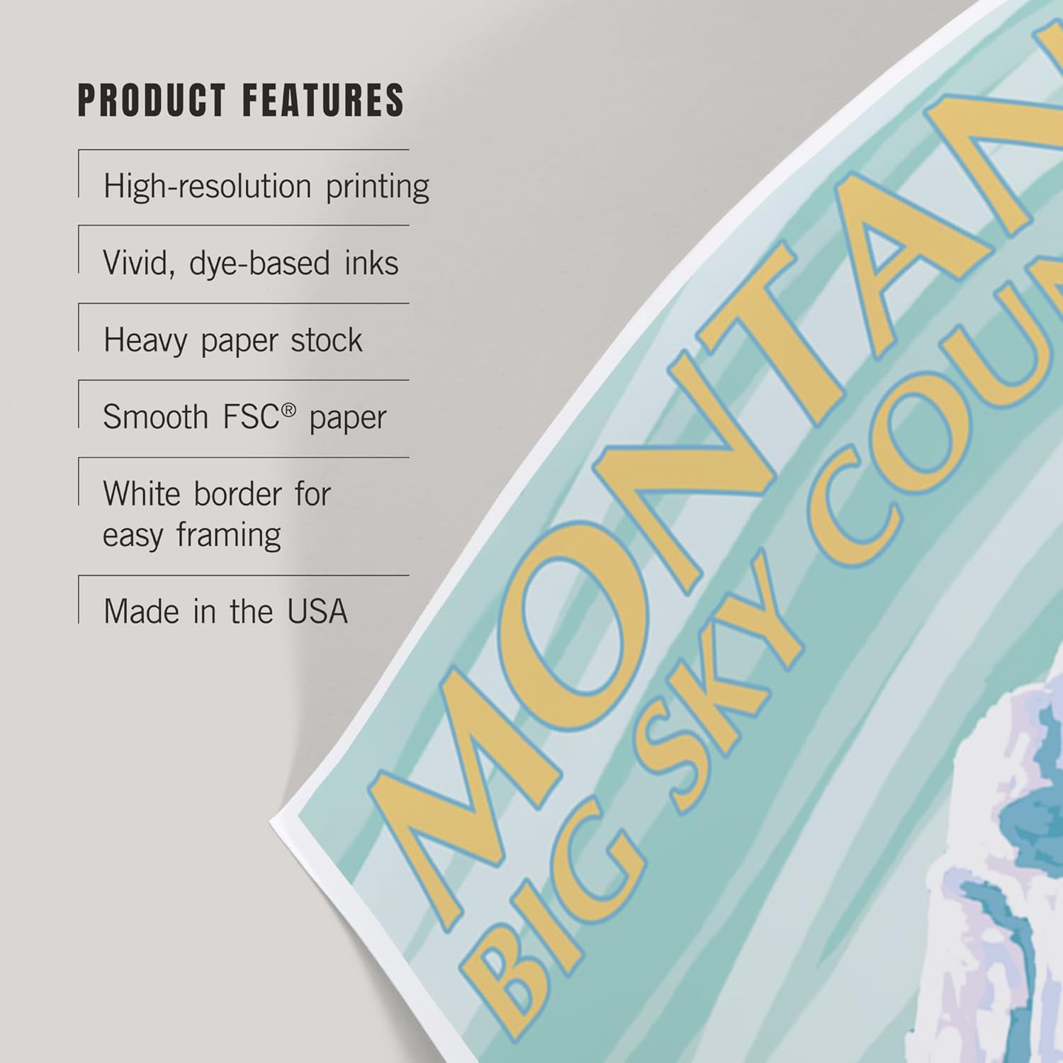 Lantern Press 8x12 Art Print Montana Big Sky Country Moose Mountain