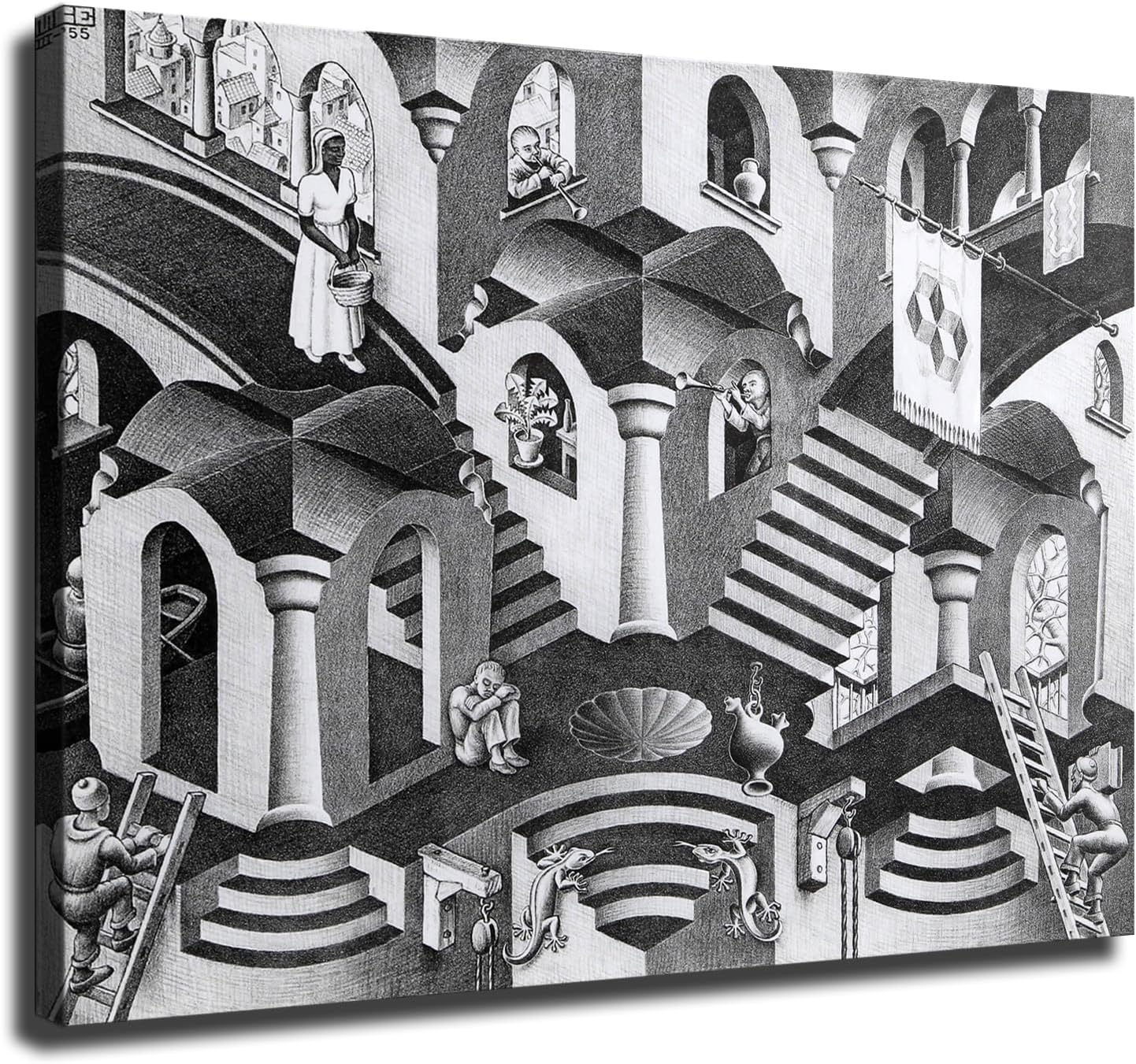 MC Escher Convex Concave HD Wall Art Poster